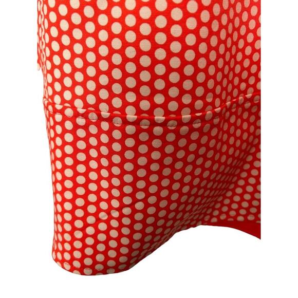 Lane Bryant Skirt The Modernist Collection Size 20 Orange White Polka Dot A-Line - Picture 4 of 11